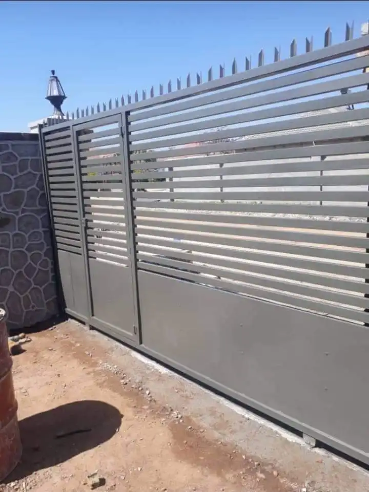 Installed custom slat gate