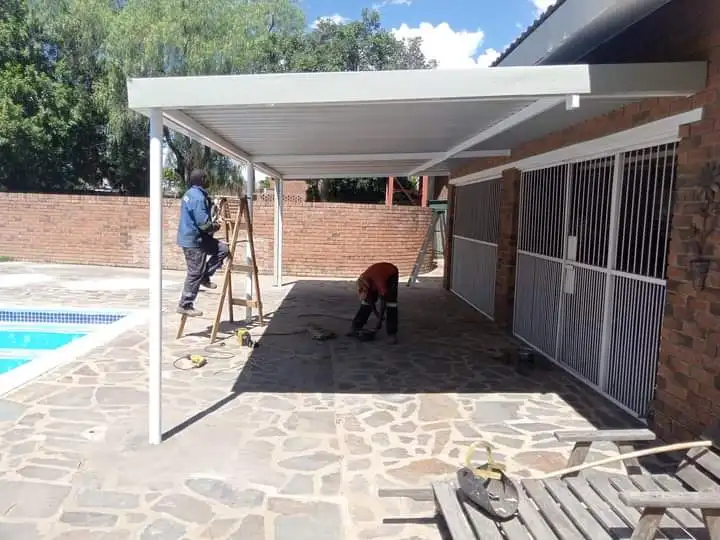 Completed carport canopy work